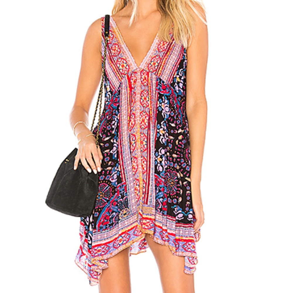 Free People Gypsy Trapeze Slip Dress Black
